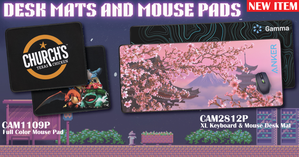 premium stitched desk mats and mouse pads