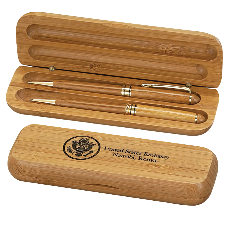 Bamboo Double Well Gift Box