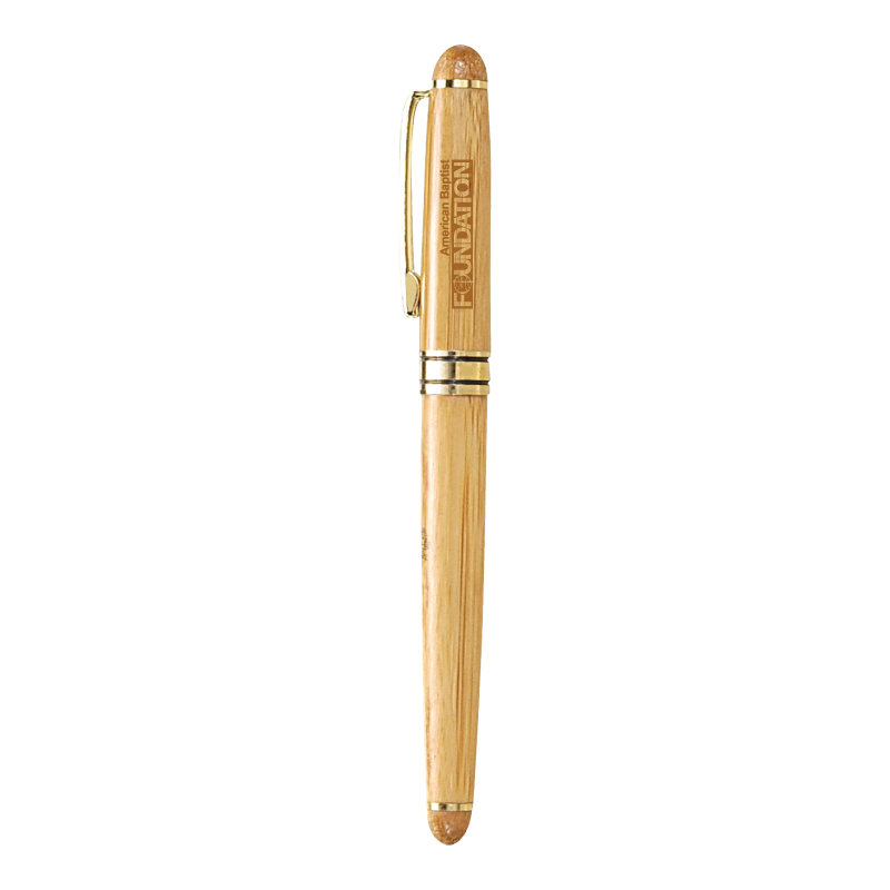 The Milano Blanc Bamboo Rollerball Pen