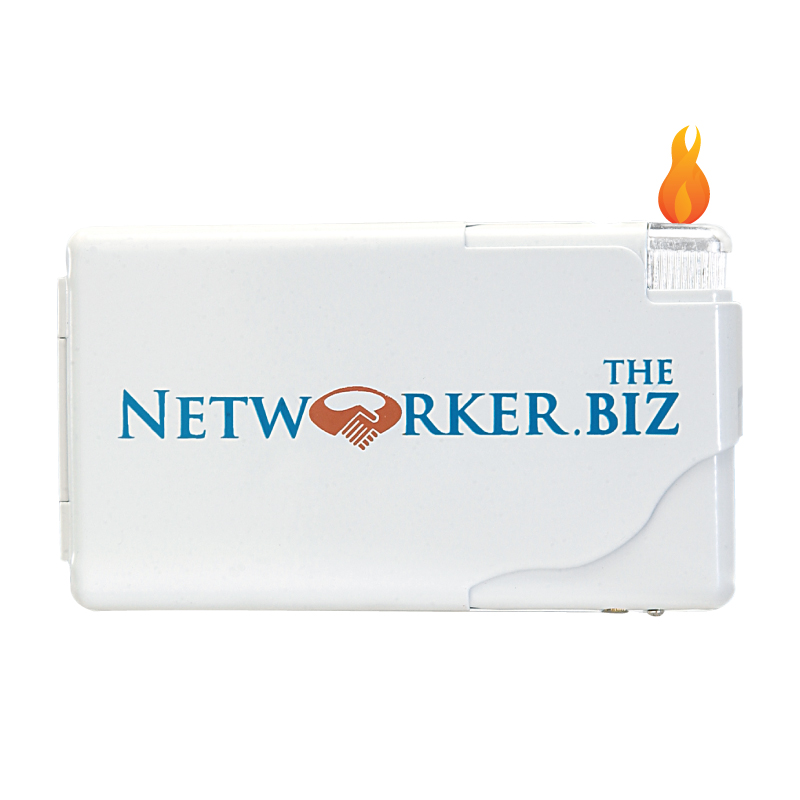 Cigarette Case Wallet w/Electronic Lighter