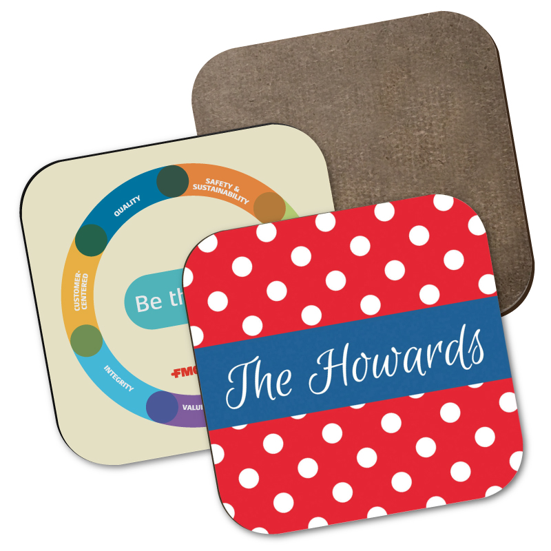 Hardboard Square Coaster w/Full Color Sublimation
