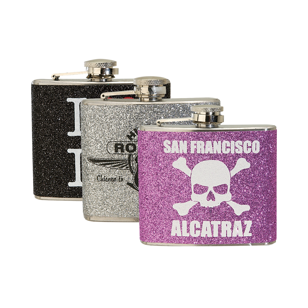 Glitter Wrapped 5 oz. Stainless Steel Hip Flask
