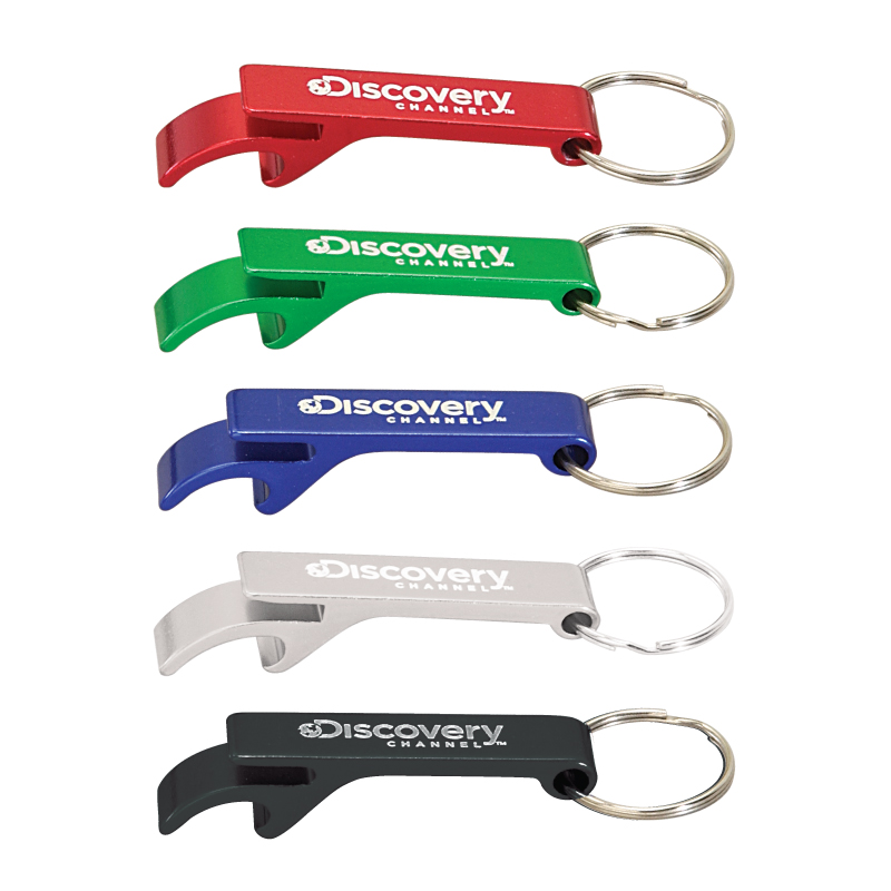 Qty 1 Key Chain Bottle and Can Opener SILVER Aluminum Color 