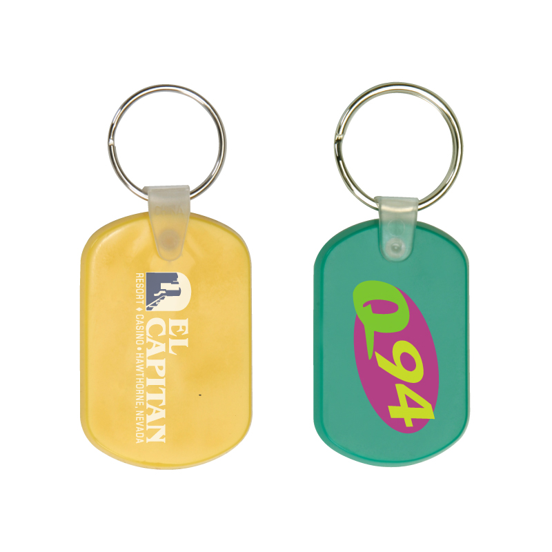 Dog Tag Rectangle Soft PVC Keytag