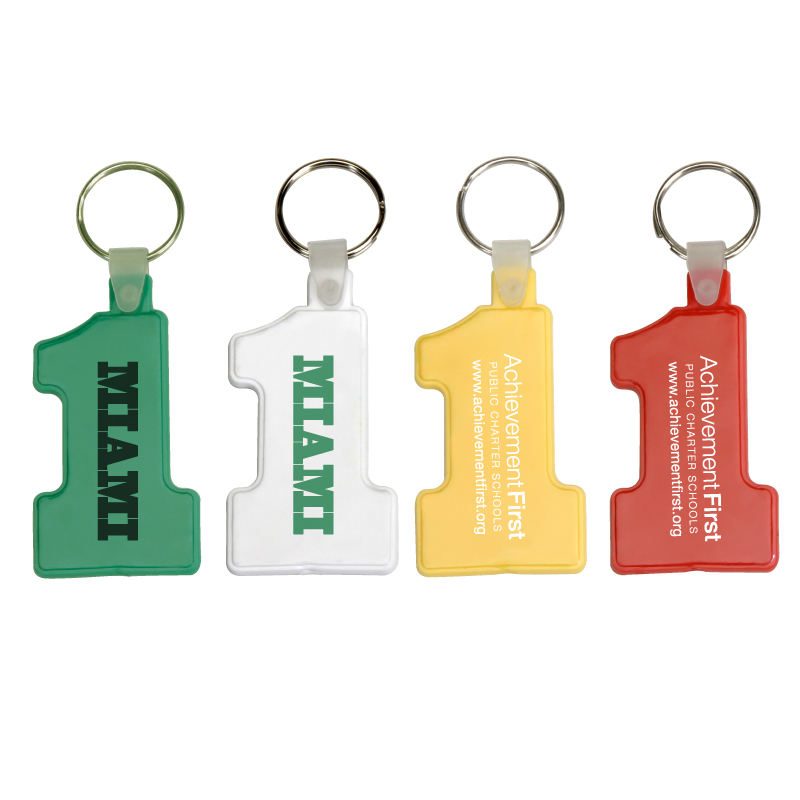 Number 1 Soft PVC Keytag