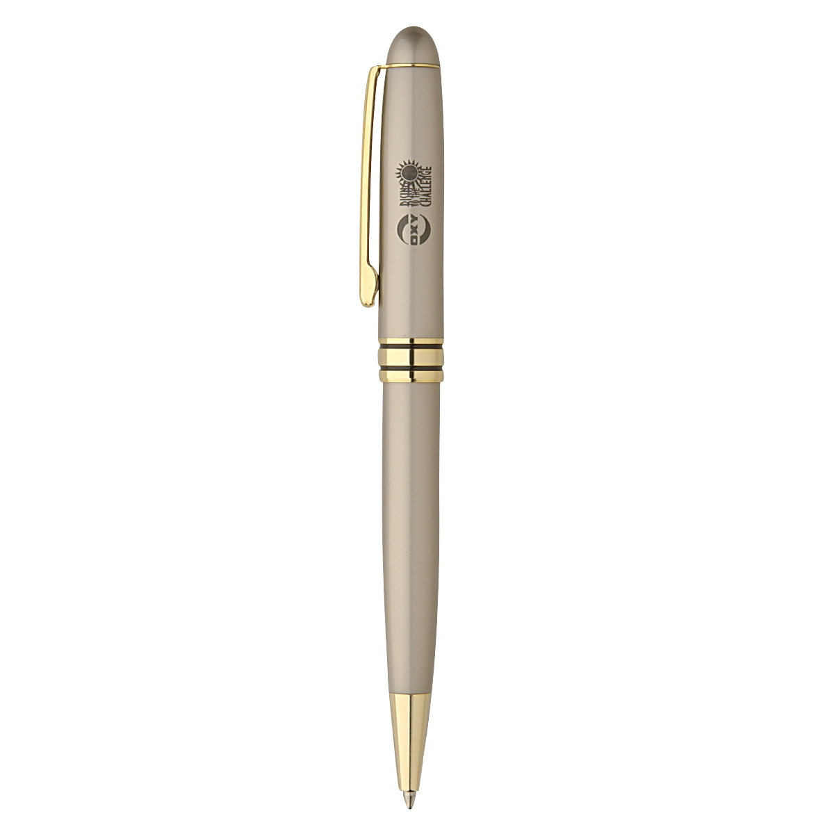 The Satin Nickel Milano Blanc Pen