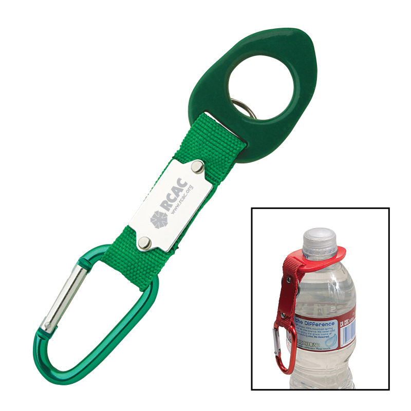 Aluminum Carabiner & Plate w/Bottle Holder