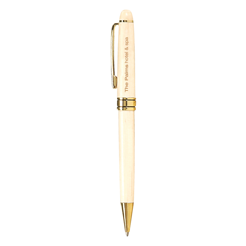 The Milano Blanc Maplewood Ballpoint Pen