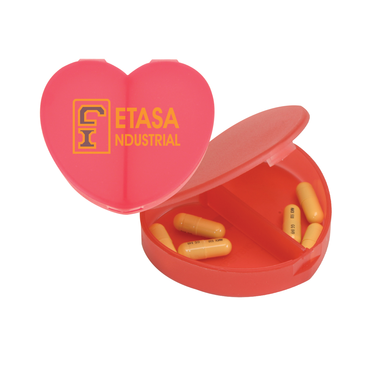 Heart Shaped Pillbox w/2 Sections