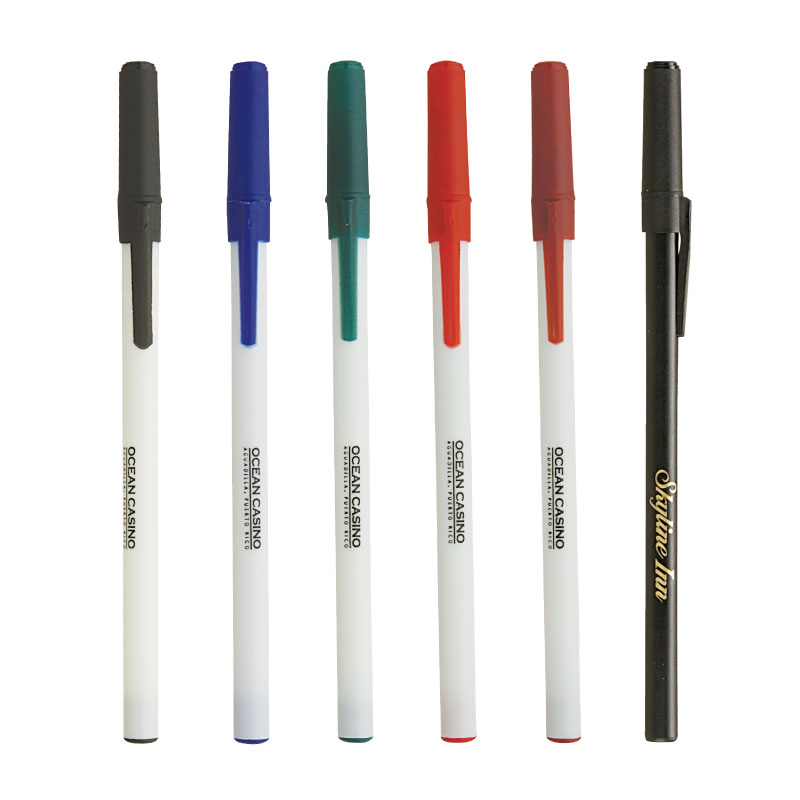 Classic Stick Pen w/White Barrel