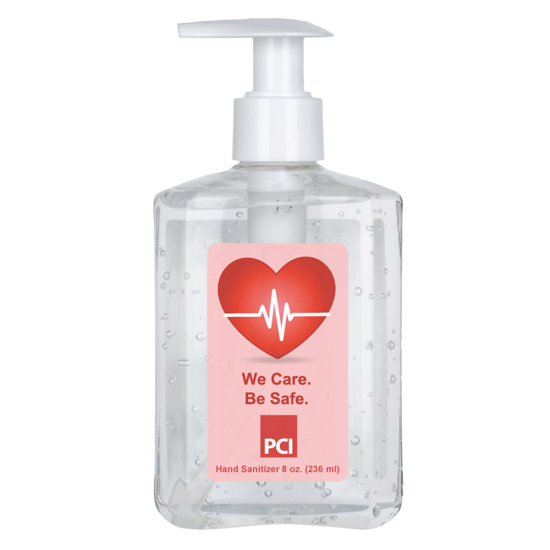 8 oz. 75% Antibacterial Hand Sanitizer Gel w/Pump