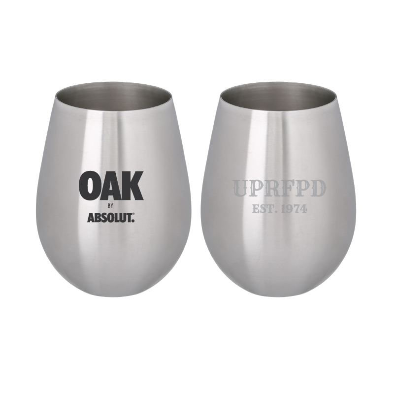Winoto Stainless Steel Stemless Wine Glass