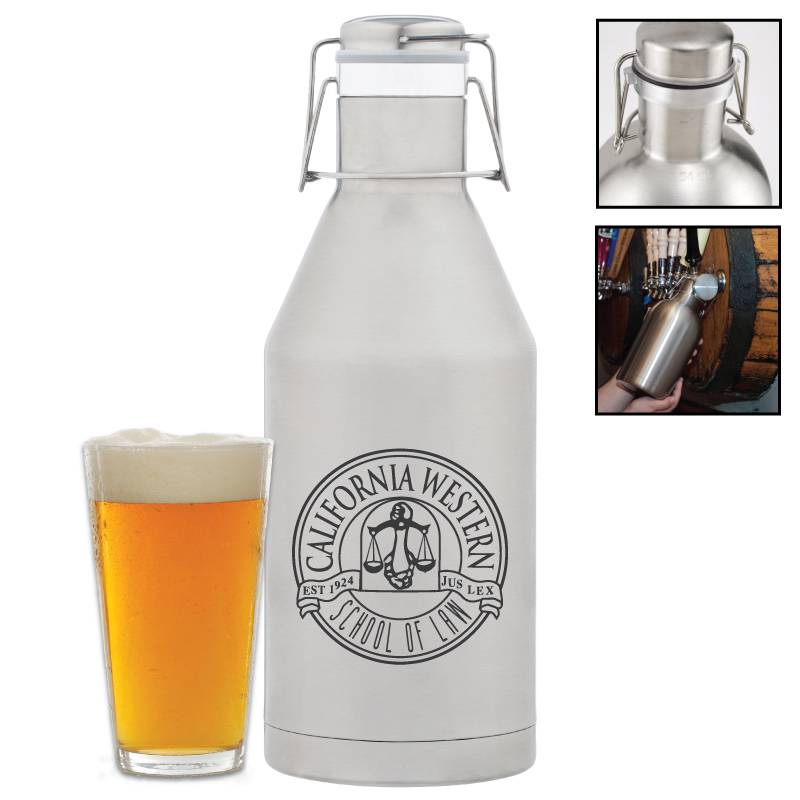 Kegster 64 oz. Double Walled Vacuum Insulated Growler Bottle