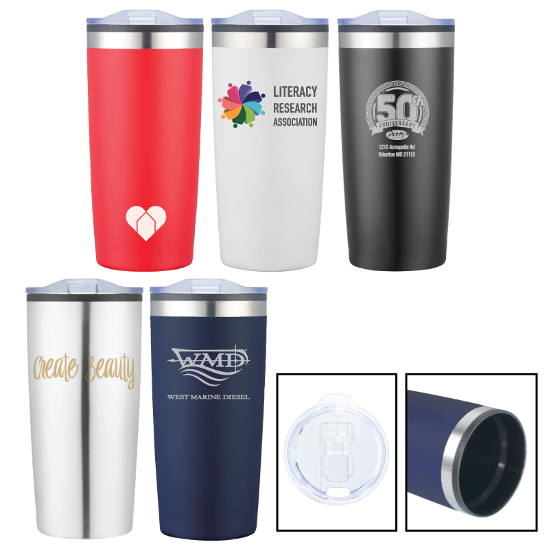 Printed Slim Beluga Insulated Tumbler Mugs with Handle (40 Oz.), Travel  Mugs