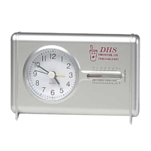 Quartz Desk Clock w/Thermometer