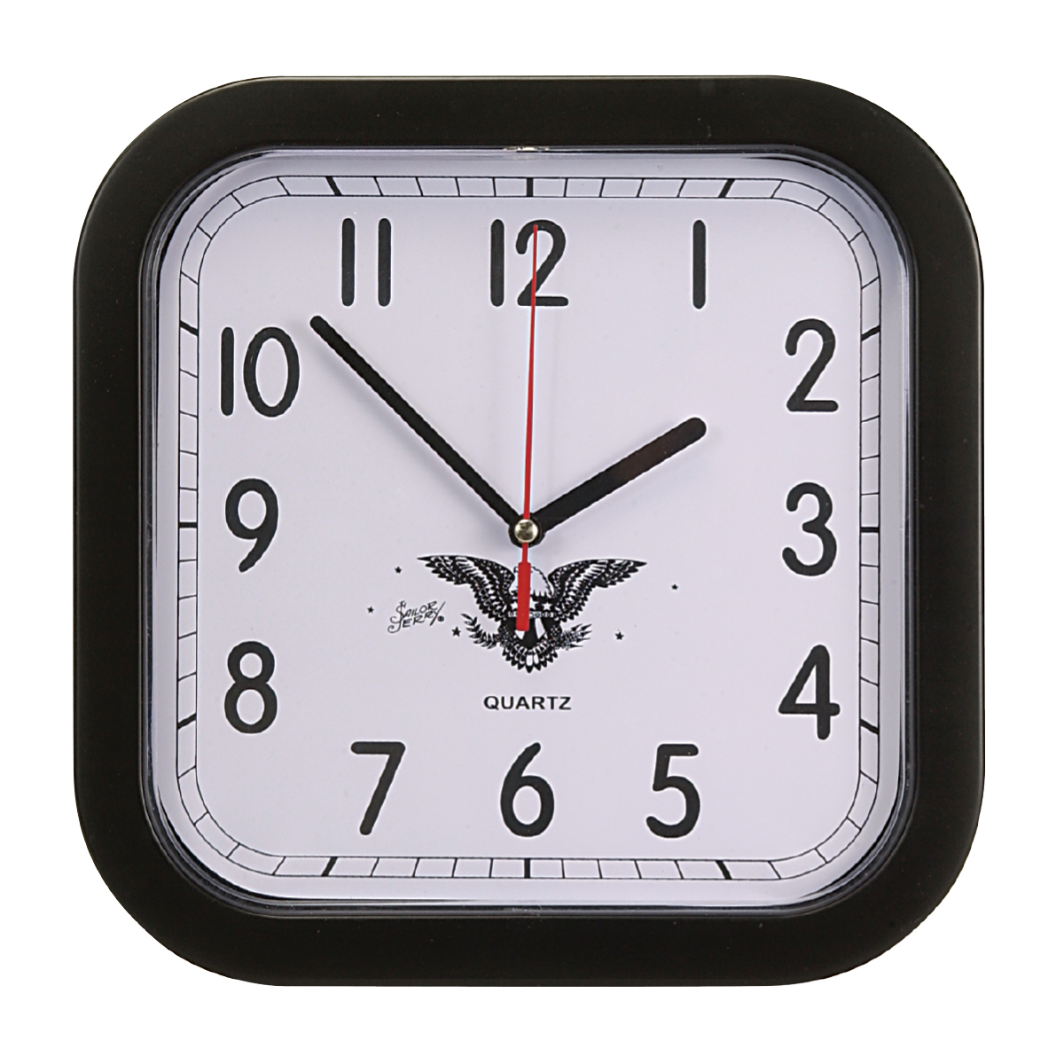 Rounded Square Wall Clock w/4 Color Process Printing (CMYK)