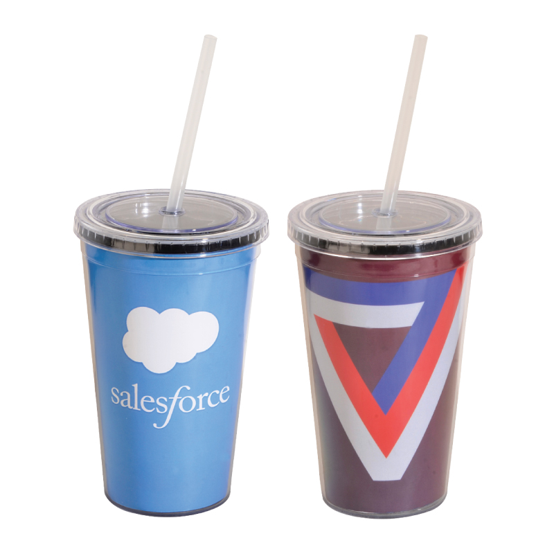 16 oz. Double Walled Acrylic Tumbler w/4 Color Process Printing (CMYK)
